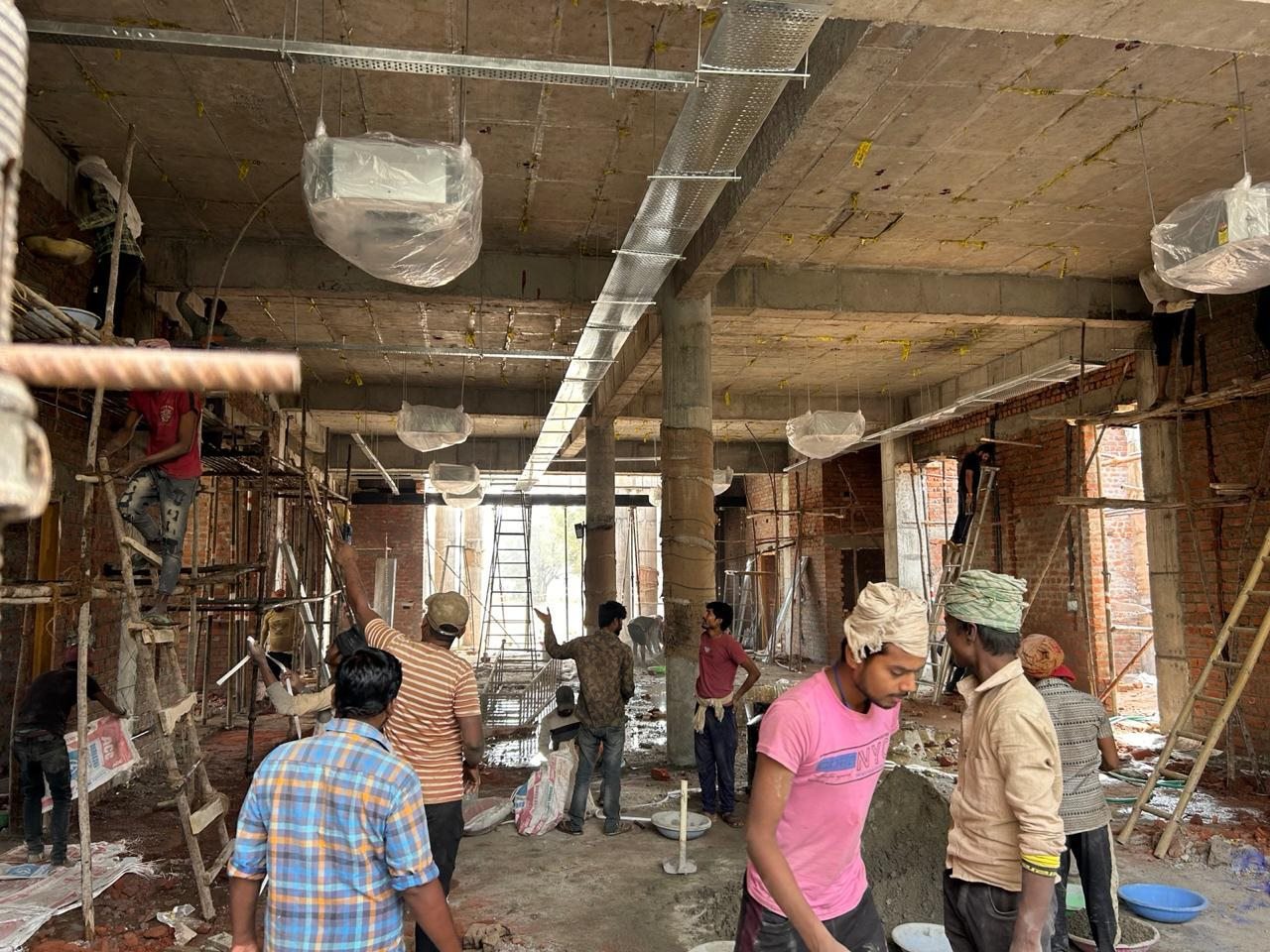 VFC Visitor Facilitation Centre interior construction and services execution progress
