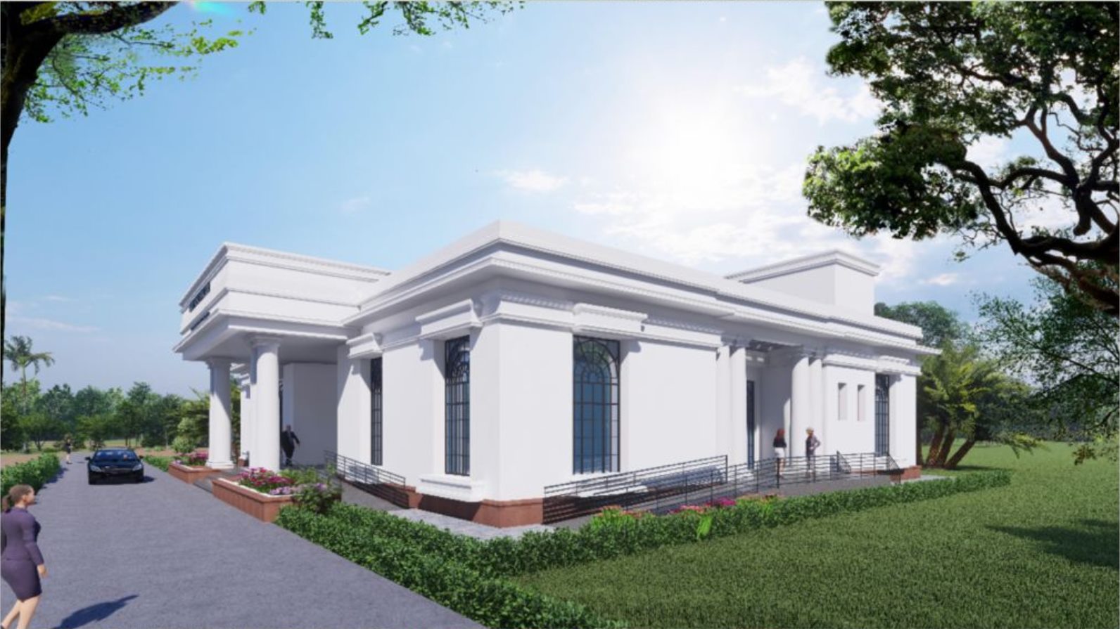 VFC Visitor Facilitation Centre angled exterior design plan