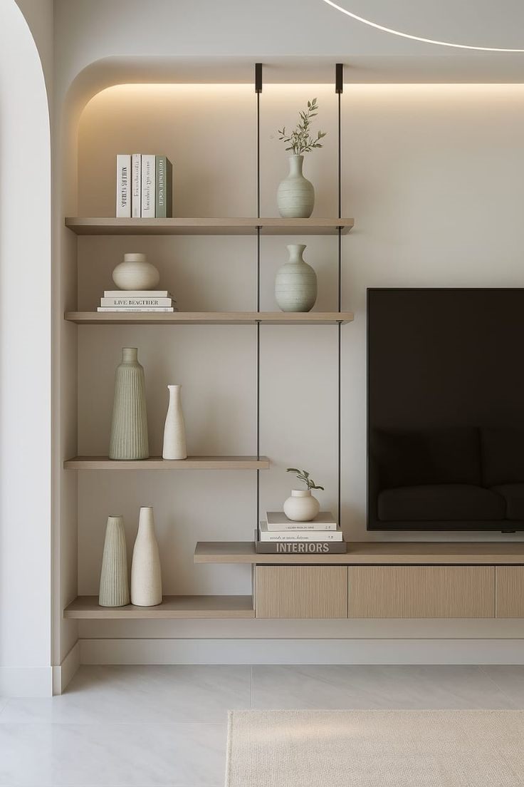 Elegant study lounge with custom storage and shelving